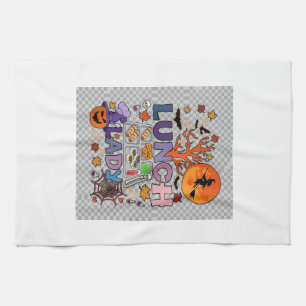 Linge De Cuisine Dame de midi Halloween Sorcière Lune Citrouille_1