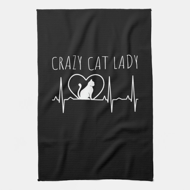 Linge De Cuisine Dame du Crazy Cat (Vertical)