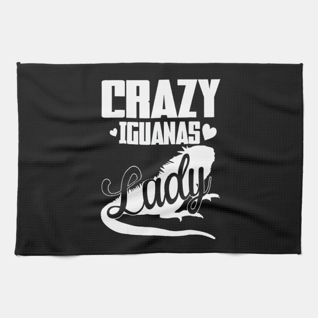 Linge De Cuisine Dame folle d'Iguana (Horizontal)