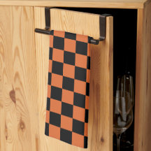 Damier Halloween noir et orange
