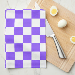 Linge De Cuisine Damier violet classique