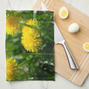 Linge De Cuisine Dandelion Fleurs Dandelions Jaune Vert
