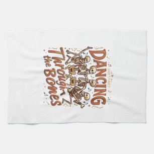Linge De Cuisine Danse à travers les squelettes d'Halloween musique