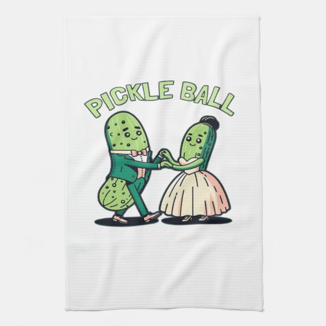 Linge De Cuisine Danse de bal de Pickball (Vertical)