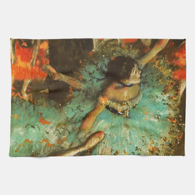 Linge De Cuisine Danseuse de ballet Danseuse verte Danseuse Degas P (Horizontal)