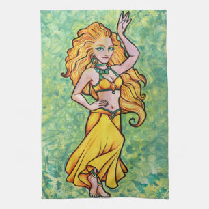 Linge De Cuisine Danseuse du ventre de Golden