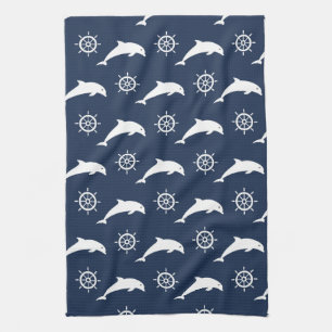 Linge De Cuisine Dauphins sur le motif de défilé