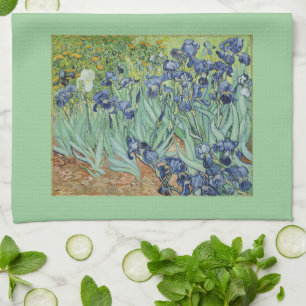 Linge De Cuisine De Van Gogh toujours la vie : Vase avec des iris