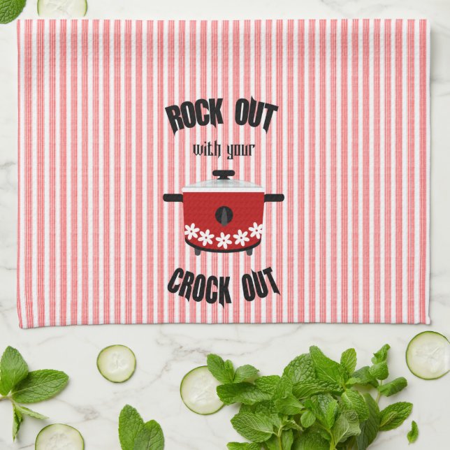 Linge De Cuisine Déchaînez-vous avec votre cocotte Red Stripe (Plié)