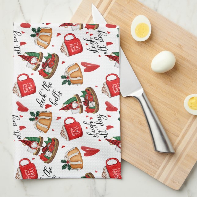 Linge De Cuisine Deck Les Halls (Quart Plié)