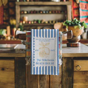Linge De Cuisine Déco personnalisée de la maison de plage Lemon Bea