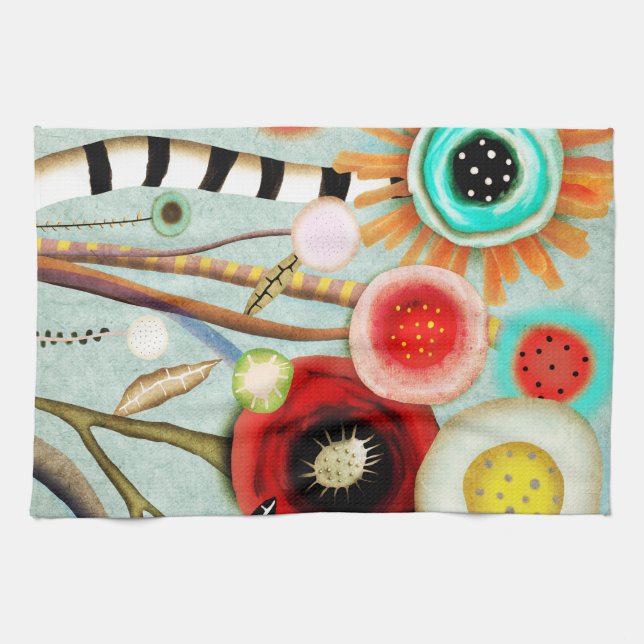 Linge De Cuisine Décor de la cuisine Rose élégant (Horizontal)