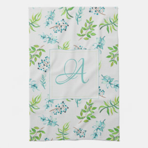Linge De Cuisine Décor Mariage Fleur sauvage bleu bleu