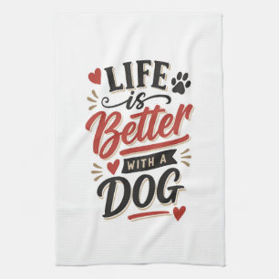 Linge De Cuisine Décoration murale pour amateur de chiens - La vie