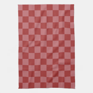 Linge De Cuisine Découvrez le charme du damier rose et rouge
