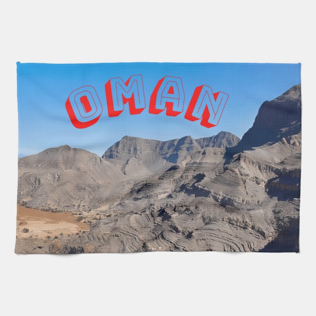Linge De Cuisine Découvrez les paysages majestueux d'Oman (Horizontal)