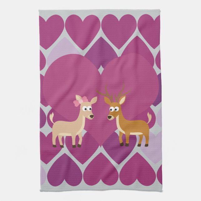 Linge De Cuisine Deer Love (Vertical)