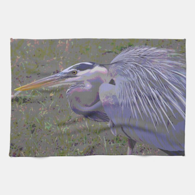 Linge De Cuisine Défi Great Blue Heron (Horizontal)
