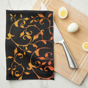 Linge De Cuisine Défilement de rouille et de noir