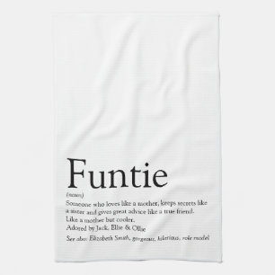 Linge De Cuisine Définition typographique moderne de Funtie, Tante,