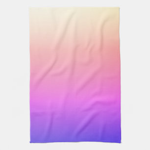 Linge De Cuisine Dégradé coloré rose pêche et violet qui s'estompe