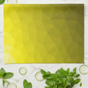 Linge De Cuisine Dégradé ombré foncé jaune motif de maille géométri