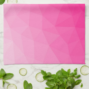 Linge De Cuisine Dégradé rose chaud Motif en maille géométrique