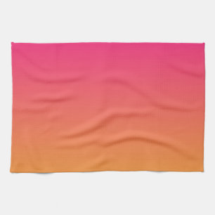 Linge De Cuisine dégradé rose et orange