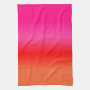 Linge De Cuisine Dégradé rose, rouge et orange