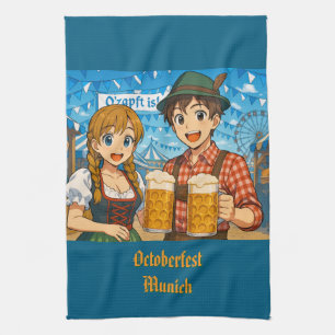Linge De Cuisine Dégustation de bière pendant l'Oktoberfest à Munic