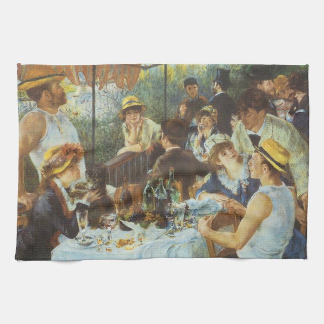 Linge De Cuisine Déjeuner de la fête nautique par Pierre Renoir (Horizontal)