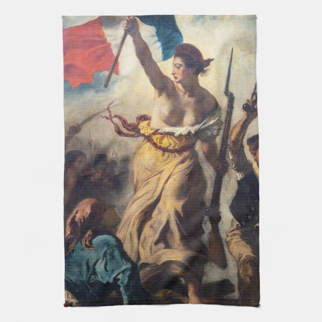 Linge De Cuisine Delacroix - La Liberté guidant le peuple de près (Vertical)