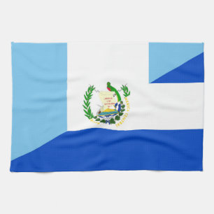 Linge De Cuisine demi de symbole de pays de drapeau du Guatemala