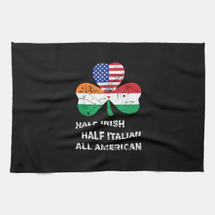 Linge De Cuisine Demi-irlandais demi-italien Shamrock du drapeau am