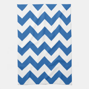 Linge De Cuisine Denim Blue Bold Chevron