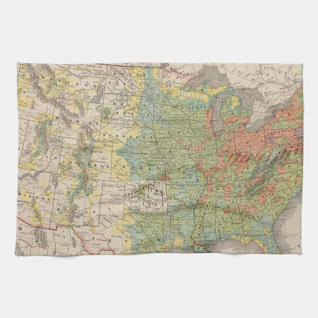 Linge De Cuisine Densité de population des Etats-Unis, 1890 (Horizontal)