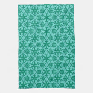 Linge De Cuisine Dentelle antique - turquoise et aqua