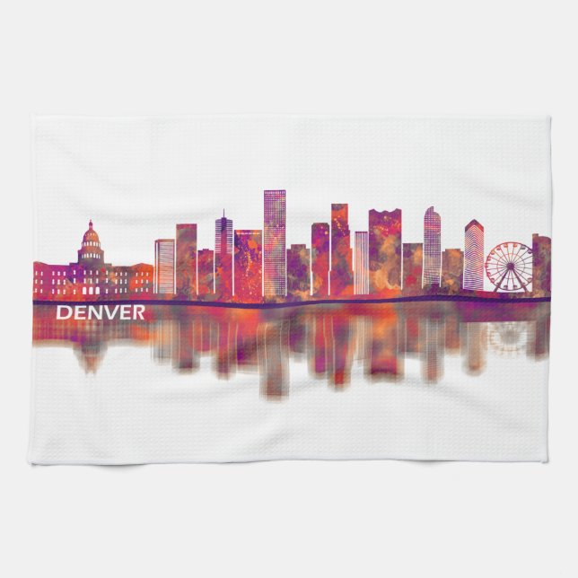 Linge De Cuisine Denver Colorado Skyline (Horizontal)