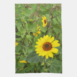 Linge De Cuisine Des Fleurs De Soleil Fluent Au Vent,