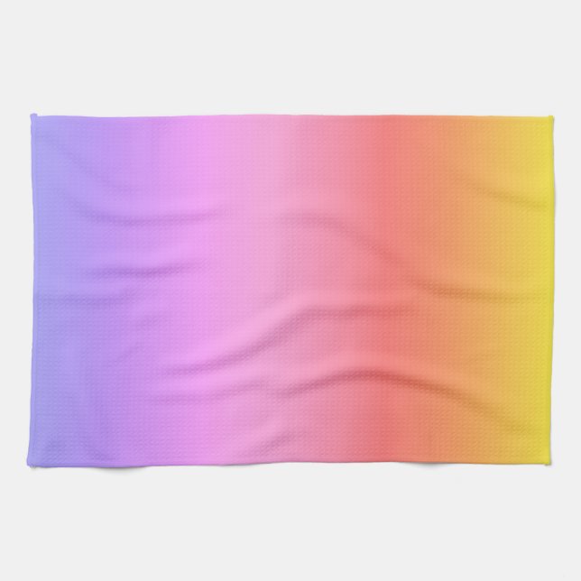 Linge De Cuisine Design abstrait rose violet jaune orange foncé (Horizontal)
