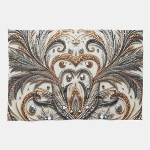 Linge De Cuisine Design baroque glamour avec Parties scintillant et