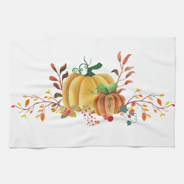Linge De Cuisine Design citrouille de Thanksgiving (Horizontal)