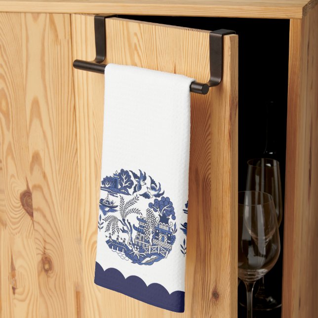 Linge De Cuisine Design de la Chine bleu sauvage (Pliage en tiers)