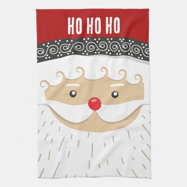 Linge De Cuisine Design de Noël père Noël (Vertical)