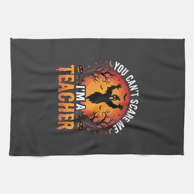 Linge De Cuisine Design de professeur fantôme effrayant Halloween p (Horizontal)