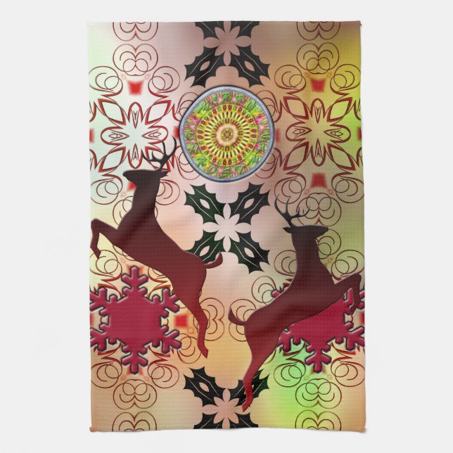 Linge De Cuisine Design de rennes de Noël moche (Vertical)