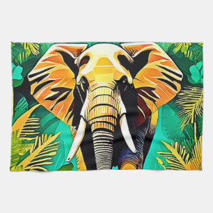 Linge De Cuisine Design de scène Eléphant de la Jungle