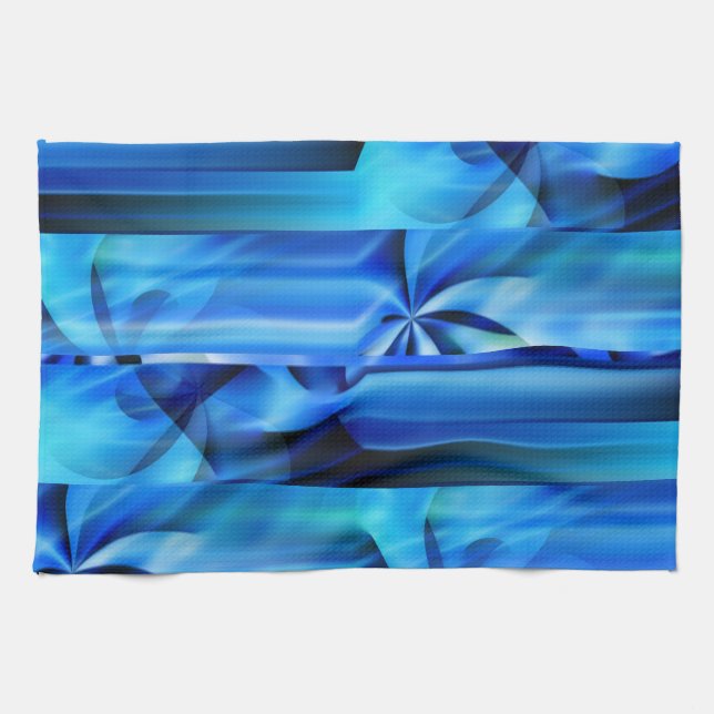 Linge De Cuisine Design graphique transparent - bleu noir I (Horizontal)