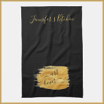 Linge De Cuisine Design minimaliste simple d'Art Lover<br><div class="desc">Design d'accent simple et élégant avec ART LOVER en police de script décoratif. Décoré d'un coup de pinceau doré.</div>