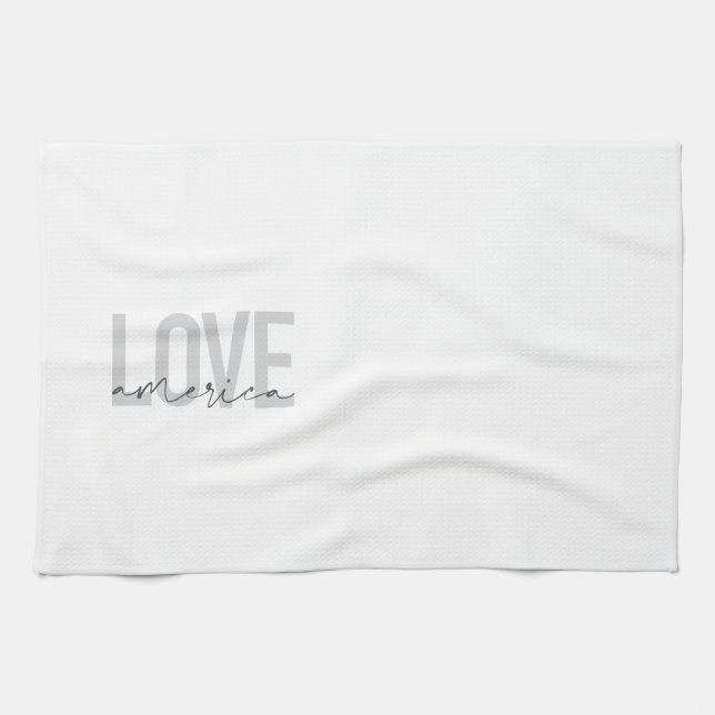 Linge De Cuisine Design moderne, simple, chic, cool de Love America (Horizontal)